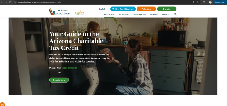 Learn About the Arizona Charitable Tax Credit